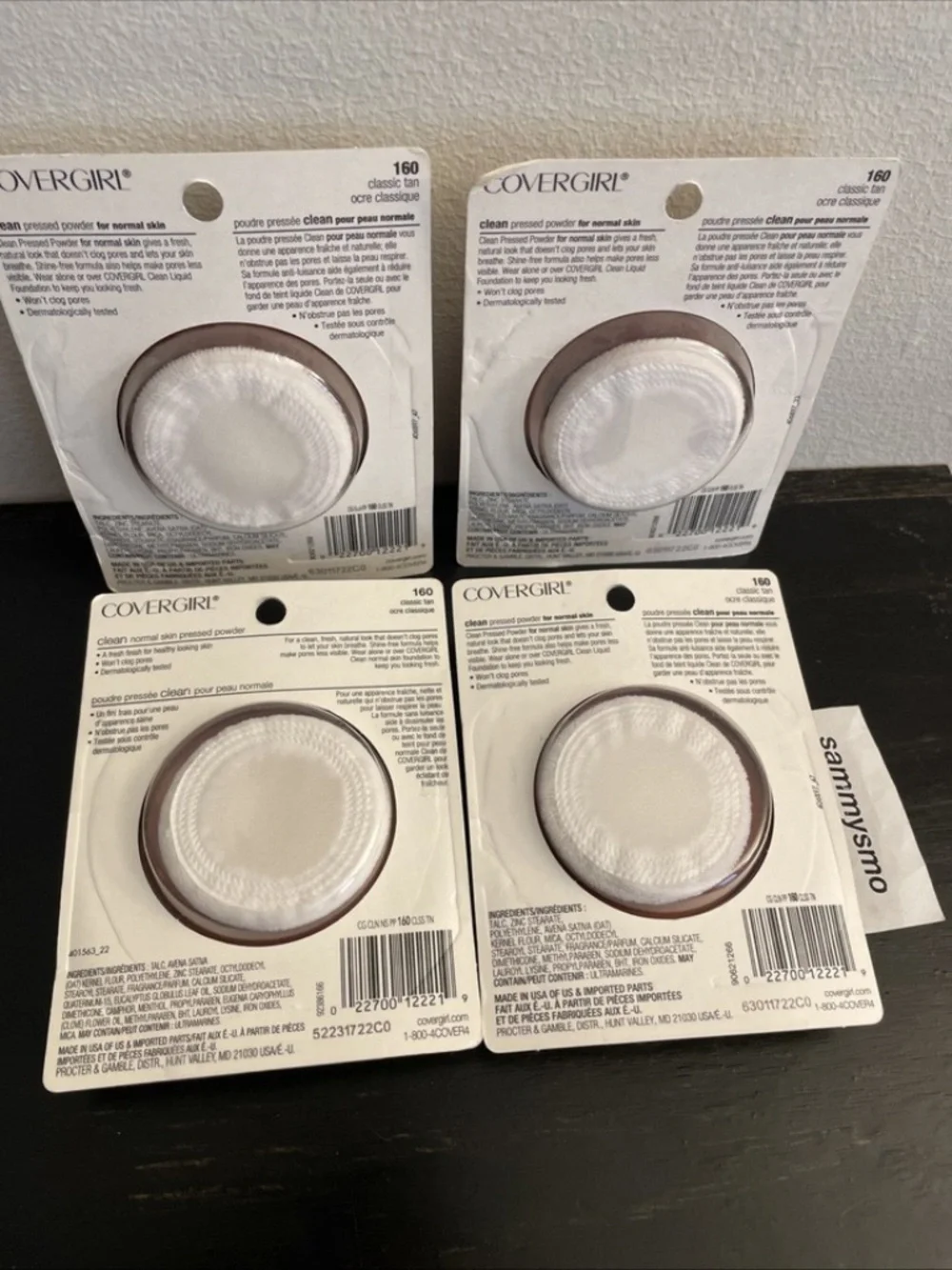 CoverGirl Clean Pressed Powder 160 Classic Tan 0.39 oz., x4